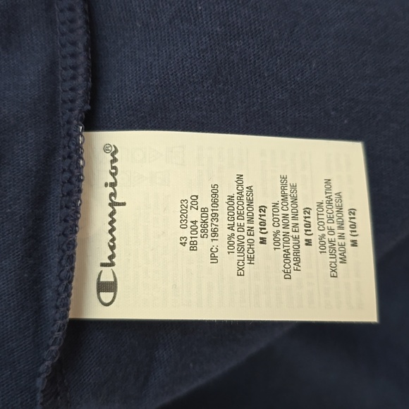 CHAMPION BRAND SIGNATURE BOYS DARK BLUE SHORT SLEEVE TEE-SHIRT SIZE MEDIUM 10-12 - Picture 15 of 15